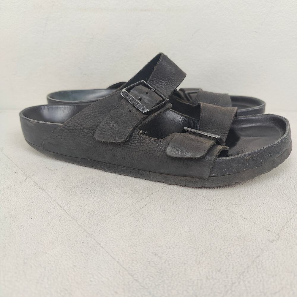 Birkenstock Arizona Exquisite Leather‎ Slide Sandals 41 Womens 10 Black Summer